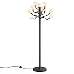 Торшер с плафонами из белых фарфоровых цветов на изогнутых ветвях Floralis варинант исполнения - 3 | Loft Concept в Ульяновске