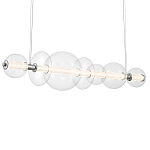 Подвесной светильник линейный с прозрачными стеклянными шарами разного диаметра Eurofase варинант исполнения - 1 | Loft Concept в Ульяновске