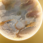 Бра в форме диска цвета латунь Brass Borders варинант исполнения - 2 | Loft Concept в Ульяновске