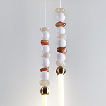 Бра с 2-мя вертикальными акриловыми светодиодными трубками и декоративными шариками PEARLS Suspension варинант исполнения - 3 | Loft Concept в Ульяновске