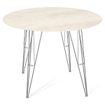 Стол обеденный с круглой столешницей из керамики на четырех ножках Sand Ceramics варинант исполнения - 1 | Loft Concept в Ульяновске