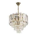 Люстра многоярусная с овальными прозрачными подвесками 36 см Harmonica варинант исполнения - 2 | Loft Concept в Ульяновске