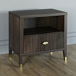 Прикроватная тумбочка с полкой Elsa Dreams Walnut  варинант исполнения - 1 | Loft Concept в Ульяновске