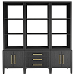 Модульный стеллаж Primo из трех составных элементов Черный дуб варинант исполнения - 1 | Loft Concept в Ульяновске