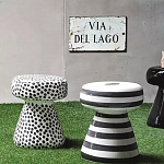 Дизайнерский журнальный стол белый в чёрный горох Gefan варинант исполнения - 2 | Loft Concept в Ульяновске