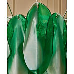 Люстра из стеклянных зеленых лепестков Petalled Illuminator варинант исполнения - 7 | Loft Concept в Ульяновске