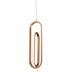 Подвесной светильник золотого цвета с двумя вытянутыми овальными рамками в форме скрепки Eurofase варинант исполнения - 1 | Loft Concept в Ульяновске