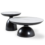 Столик журнальный круглый на черном металлическом основании Сharacter варинант исполнения - 3 | Loft Concept в Ульяновске