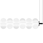 Светодиодный подвесной светильник линейный с белым воздушным плафоном Glowing Cloud варинант исполнения - 4 | Loft Concept в Ульяновске