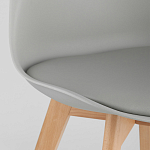 Стул с основой из пластика и мягким сиденьем Arvika Grey варинант исполнения - 6 | Loft Concept в Ульяновске