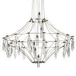 Люстра подвесная из металла с прозрачными подвесками из хрусталя Quasar 93 варинант исполнения - 1 | Loft Concept в Ульяновске