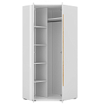 Шкаф угловой с белым глянцевым фасадом Grace of Furniture варинант исполнения - 2 | Loft Concept в Ульяновске