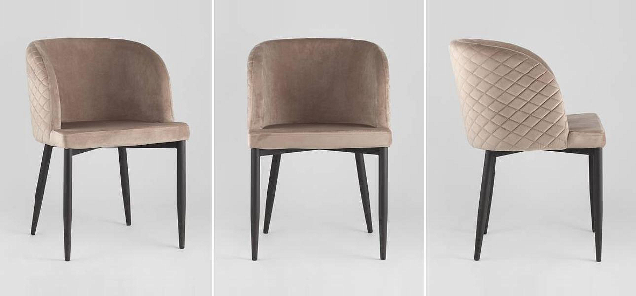 Стул Oscar Chair Велюр цвет Шампань Стул Oscar Chair Велюр цвет Шампань - Loft-Concept в Ульяновске