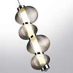 Подвесной светильник с 4-мя рифлеными стеклянными шарами Marcelh Light варинант исполнения - 5 | Loft Concept в Ульяновске