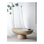 Столик кофейный кремового цвета с овальной столешницей и круглым основанием Cream Dalmen Table варинант исполнения - 10 | Loft Concept в Ульяновске