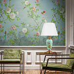 Настольная лампа голубая с изображением птиц Slip Away варинант исполнения - 5 | Loft Concept в Ульяновске