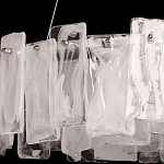 Люстра круглая с подвесными прямоугольными пластинами из стекла Glacier Panels варинант исполнения - 6 | Loft Concept в Ульяновске