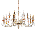 Люстра с 18-ю лампочками и изогнутыми прозрачными элементами из стекла Twisted Glass Candles Chandelier варинант исполнения - 1 | Loft Concept в Ульяновске