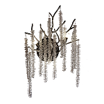 Бра на ветвистым серебрянном каркасе со стеклянными подвесами Raceme варинант исполнения - 1 | Loft Concept в Ульяновске