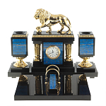 Настольный письменный набор из лазурита с декором в виде льва Golden Lion варинант исполнения - 1 | Loft Concept в Ульяновске