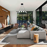 Бра с 6-ю круглыми плафонами на черном основании Maxine Light варинант исполнения - 3 | Loft Concept в Ульяновске