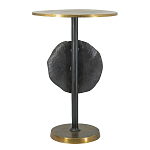 Столик приставной с абстрактным основанием и акцентом в виде золотистого диска Heavenly Space варинант исполнения - 2 | Loft Concept в Ульяновске