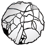 Зеркало кругле в декоративной раме чёрного цвета Black Ratio варинант исполнения - 1 | Loft Concept в Ульяновске