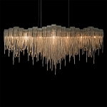 Люстра подвесная с металлическими дугами и длинными цепочками 115 см Atlantis Chain варинант исполнения - 16 | Loft Concept в Ульяновске