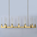 Люстра CANELLE Linear Chandelier 12 Modern Brass варинант исполнения - 2 | Loft Concept в Ульяновске
