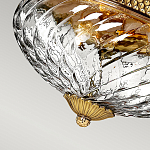 Потолочный светильник цвета латунь с прозрачным рифленым плафоном в форме чаши Hinkley варинант исполнения - 3 | Loft Concept в Ульяновске