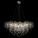 Люстра подвесная с прозрачными стеклянными подвесками в форме капель Диаметр 100 см Droplet Chandelier варинант исполнения - 13 | Loft Concept в Ульяновске