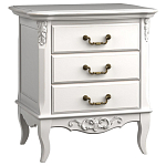 Тумба прикроватная белого цвета из массива бука в стиле прованс White Provence варинант исполнения - 3 | Loft Concept в Ульяновске