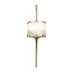 Бра вертикальное с белым полукруглым плафоном и длинным стержнем S Kichler варинант исполнения - 7 | Loft Concept в Ульяновске