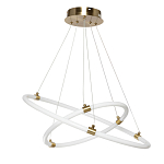 Люстра подвесная с двумя пересекающимися белыми светодиоидными кольцами Luke Lampco Tracer Lamp варинант исполнения - 2 | Loft Concept в Ульяновске