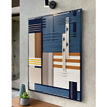 Панно из шнура Синяя геометрическая абстракция wall panel line Blue варинант исполнения - 2 | Loft Concept в Ульяновске