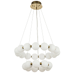 Многоярусная кольцевая люстра с плафонами шары Rings Suspension Light Chandelier варинант исполнения - 2 | Loft Concept в Ульяновске