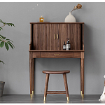 Туалетный стол деревянный с ящиком и зеркалом Moon Walnut Furniture варинант исполнения - 3 | Loft Concept в Ульяновске