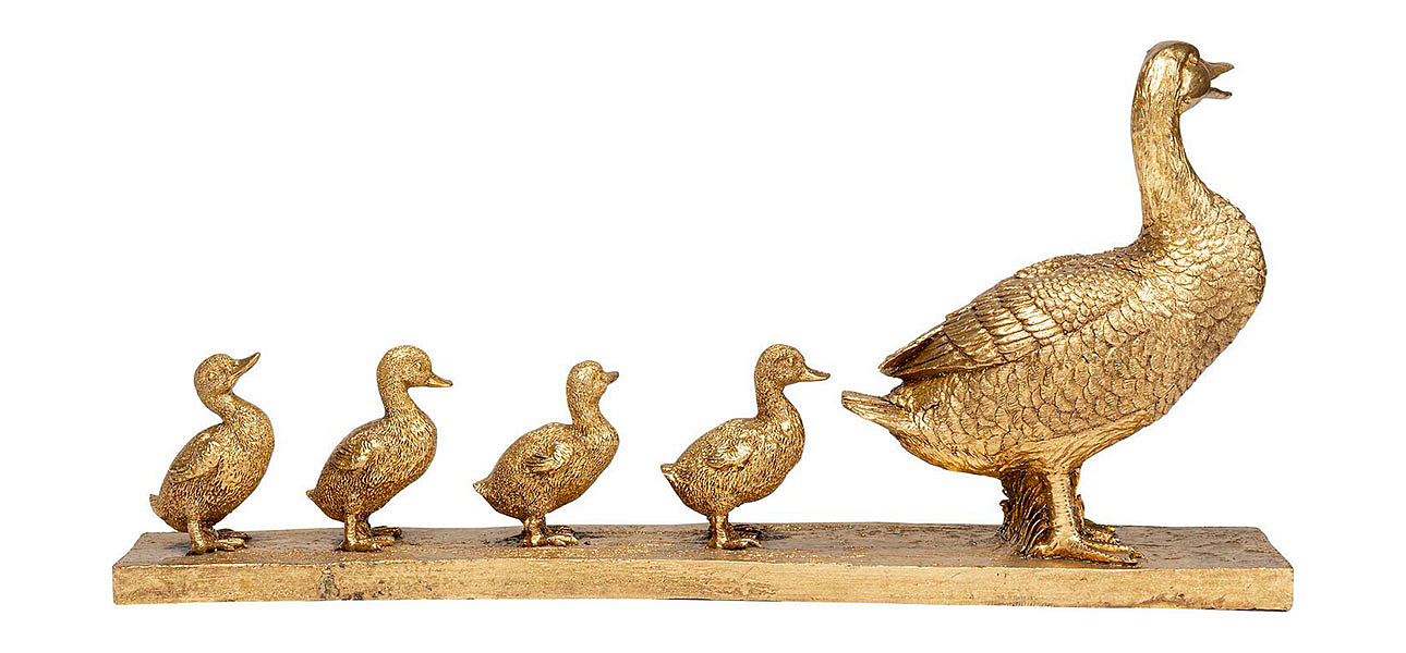 Статуэтка Утка с утятами Golden Duck Статуэтка Утка с утятами Golden Duck - Loft-Concept в Ульяновске