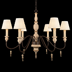 Люстра на металлическом основании с 6-ю белыми тканевыми абажурами Terrain варинант исполнения - 6 | Loft Concept в Ульяновске