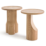 Приставной столик из массива дерева Walnut Triple варинант исполнения - 11 | Loft Concept в Ульяновске