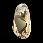 Бра овальное из стекла с золотым элементом Flow Texture  варинант исполнения - 7 | Loft Concept в Ульяновске