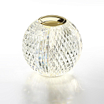 Настольная лампа с прозрачным шарообразным плафоном на цилиндрической подставке Crystal Globule варинант исполнения - 4 | Loft Concept в Ульяновске