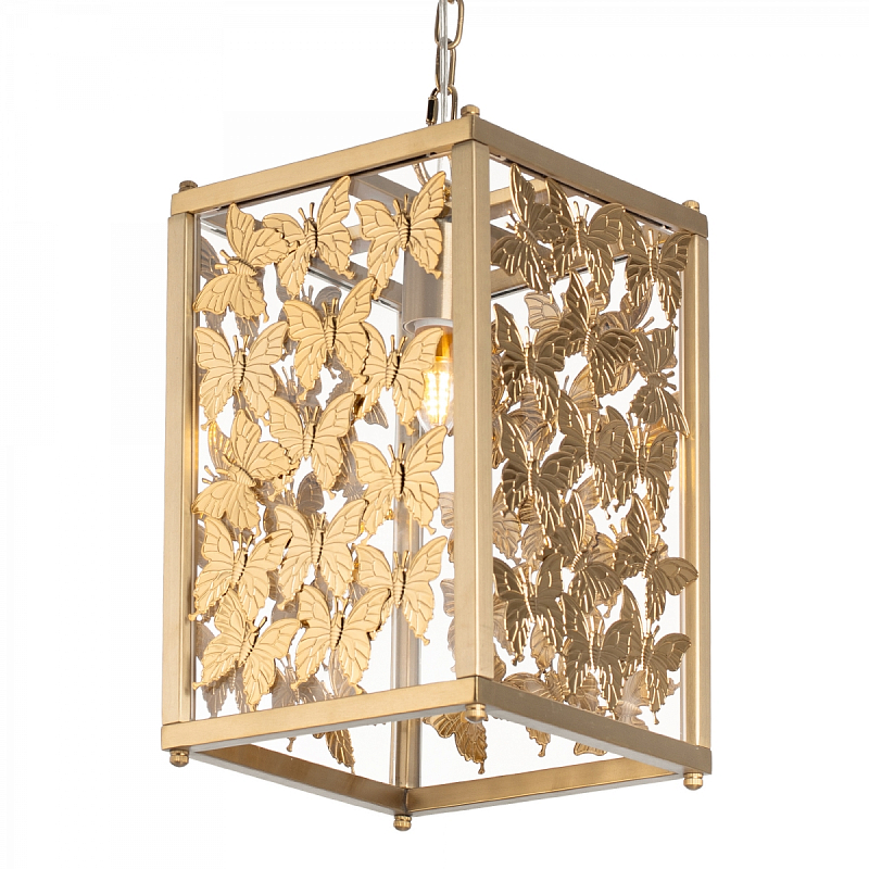 Tommy Mitchell Butterfly Pendant Light Латунь Прозрачное Стекло в Ульяновске | Loft Concept 