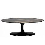 Стол журнальный овальный с столешницей из искусственного мрамора Alonso Gloss варинант исполнения - 1 | Loft Concept в Ульяновске