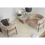 Кресло полукруглое мягкое с буклированной обивкой Armchair with Boucle Upholstery варинант исполнения - 5 | Loft Concept в Ульяновске