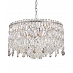 Люстра круглая с хрустальными подвесками на серебряном каркасе Roul Crystal Light варинант исполнения - 5 | Loft Concept в Ульяновске