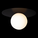 Потолочный светильник с белым шарообразным плафоном и черным круглым основанием Matisse варинант исполнения - 1 | Loft Concept в Ульяновске