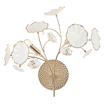 Бра с белыми лепестками из керамики и прозрачными хрустальными цветками Wintery flovers варинант исполнения - 1 | Loft Concept в Ульяновске