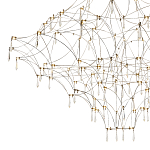 Люстра с тонким металлическим каркасом цвета хром Quasar варинант исполнения - 3 | Loft Concept в Ульяновске