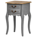 Прикроватная тумба из массива березы серая Grey Montmartre Provence Bedside Table варинант исполнения - 1 | Loft Concept в Ульяновске